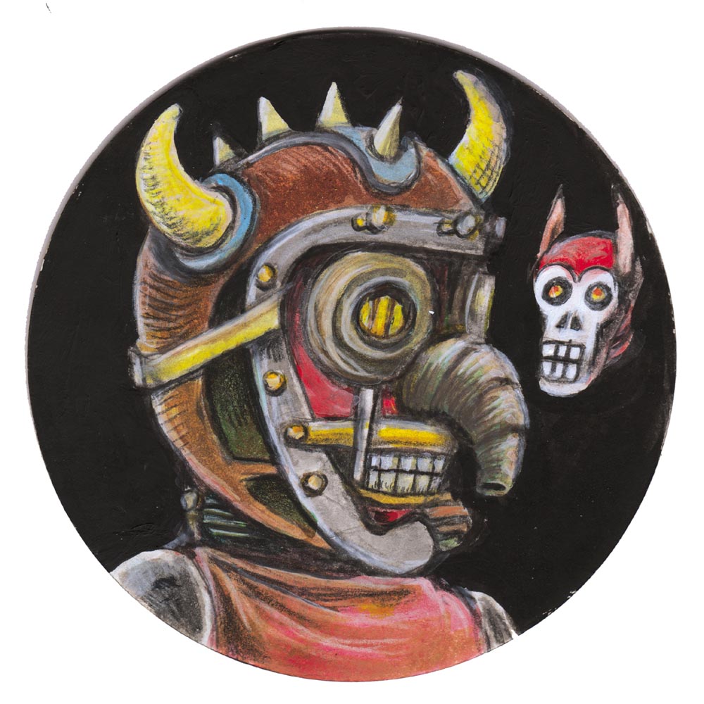 Acrylics on coaster Ø4” | Gallery 30Soth | Pasadena [CA]