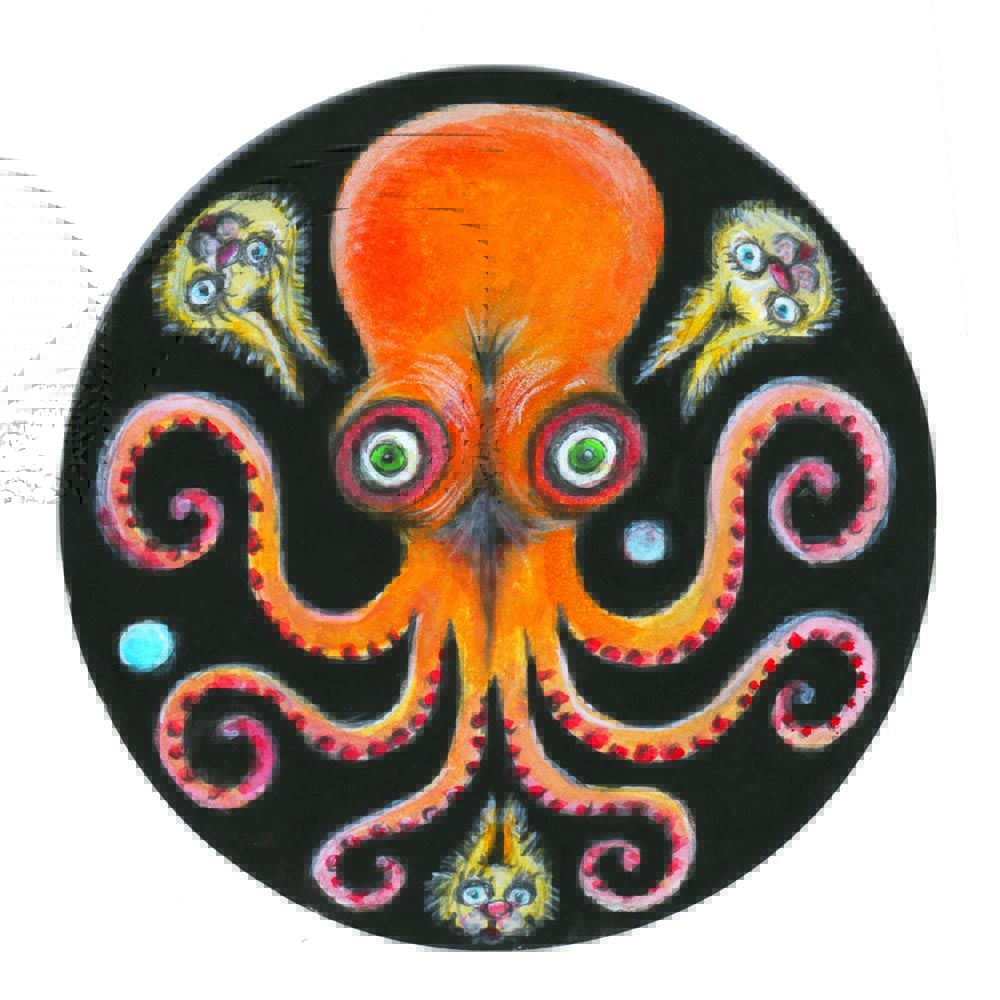 Acrylics on coaster Ø4” | Gallery 30South | Pasadena [CA]