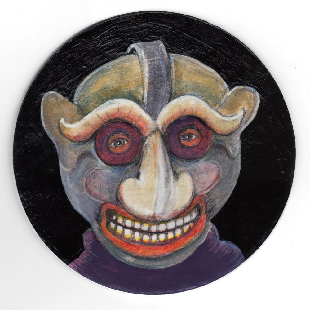 Acrylics on coaster Ø4” | Gallery 30 South | Pasadena [CA]