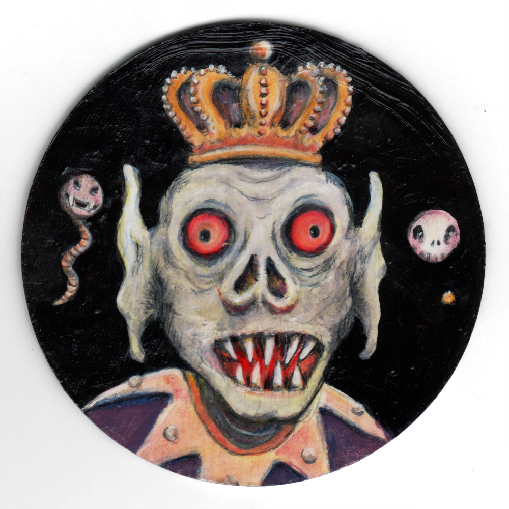 Acrylics on coaster Ø4” | Gallery 30 South | Pasadena [CA]